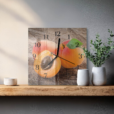 Square kitchen clock Apricots