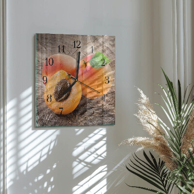 Square kitchen clock Apricots