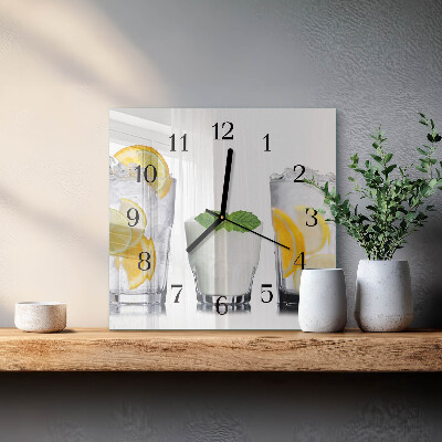 Square kitchen clock Citrus