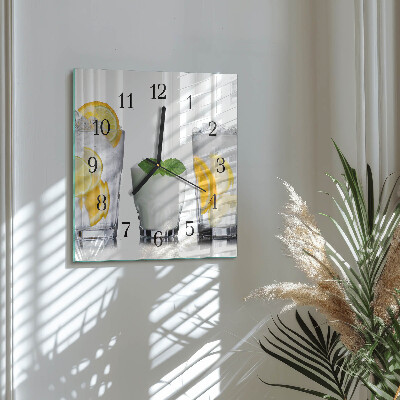 Square kitchen clock Citrus
