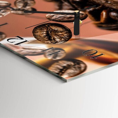 Square wall clock Coffee beans