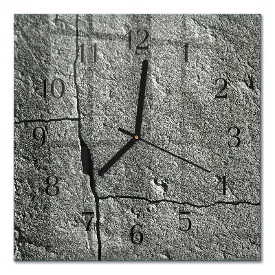 Square kitchen clock Natural stone