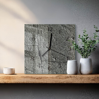 Square kitchen clock Natural stone