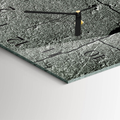 Square kitchen clock Natural stone