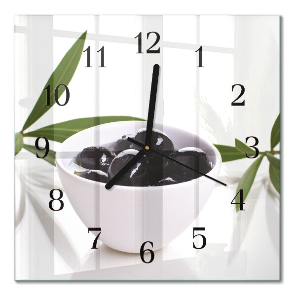 Square kitchen clock Olives