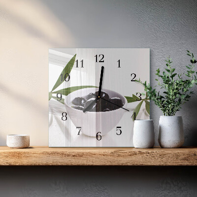 Square kitchen clock Olives