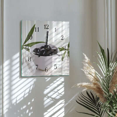 Square kitchen clock Olives