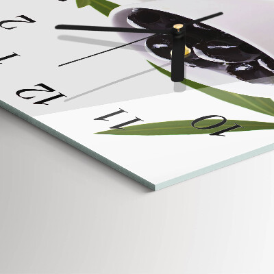 Square kitchen clock Olives