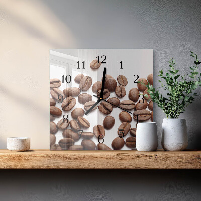 Square wall clock Coffee beans
