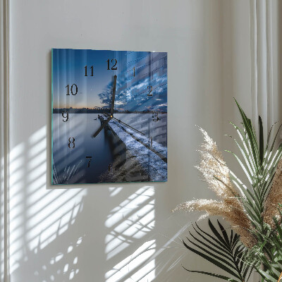 Square kitchen clock Landscape