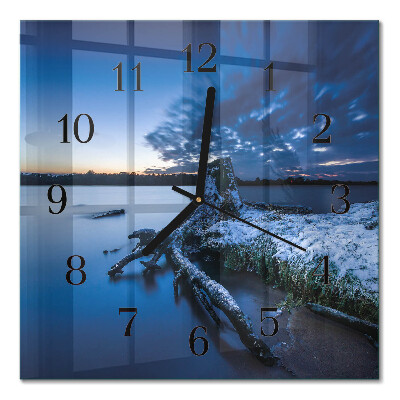 Glass clock square Landscape