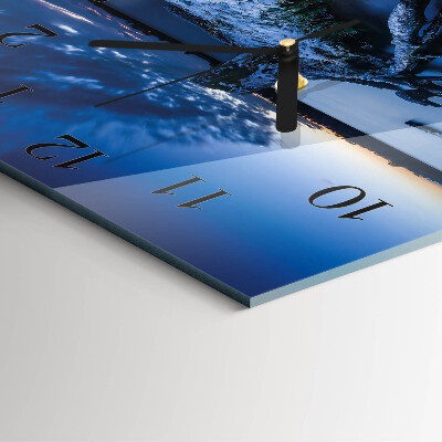Glass clock square Landscape