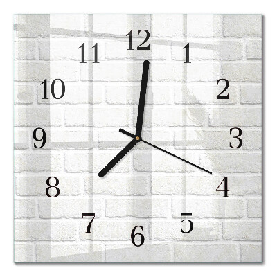 Glass clock square Brick