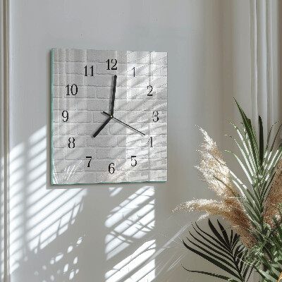Glass clock square Brick
