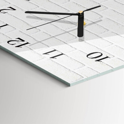 Glass clock square Brick