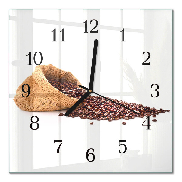 Square wall clock Coffee beans