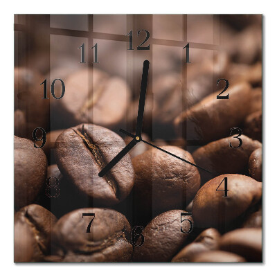 Square kitchen clock Coffee beans