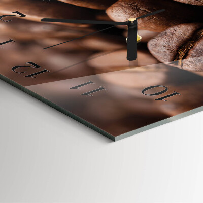 Square kitchen clock Coffee beans