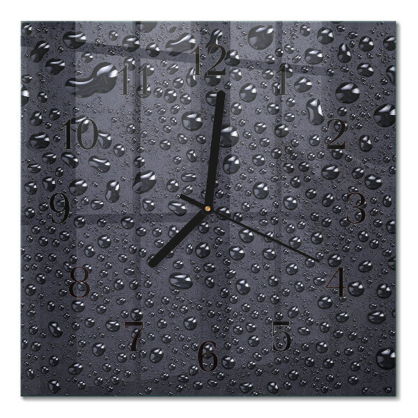Square kitchen clock Drops