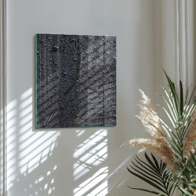 Square kitchen clock Drops