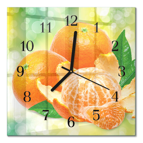 Square wall clock Oranges