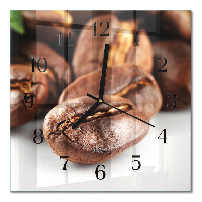 Square kitchen clock Coffee beans