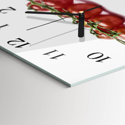 Square kitchen clock Tomatoes