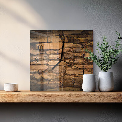 Square kitchen clock Stones