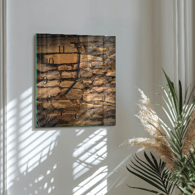 Square kitchen clock Stones