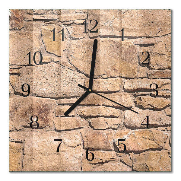 Glass clock square Stones