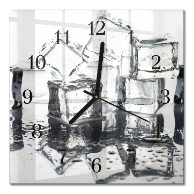 Square wall clock Ice