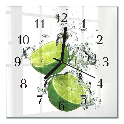Square wall clock Calcium carbonate