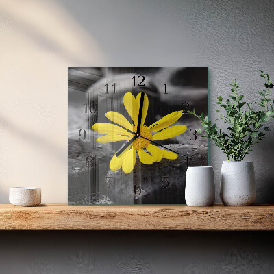 Square kitchen clock Flower
