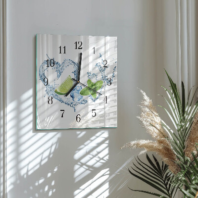 Square kitchen clock Mint