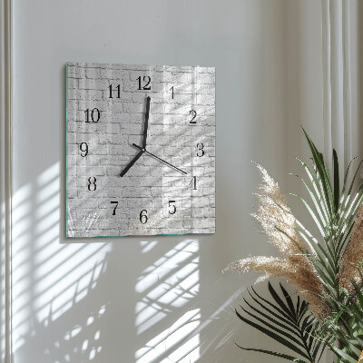 Square kitchen clock Brick