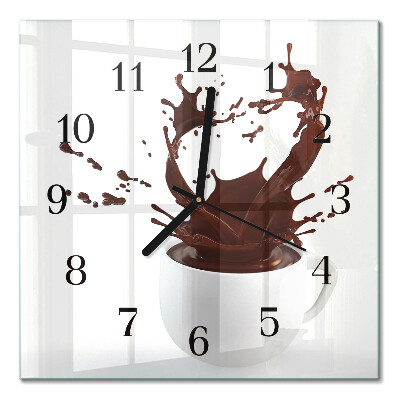 Square wall clock Coffee
