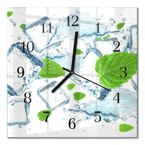 Square wall clock Ice mint
