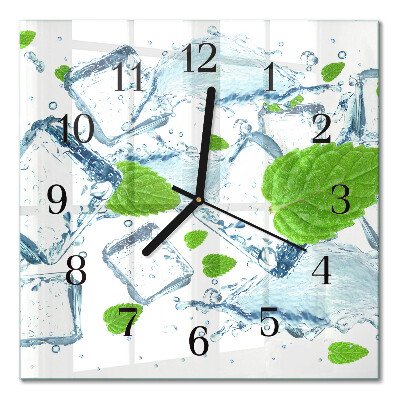 Square wall clock Ice mint