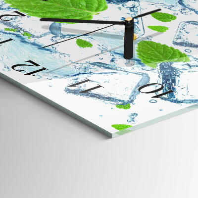 Square wall clock Ice mint