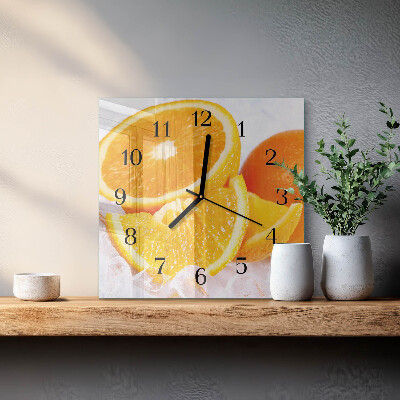 Square kitchen clock Oranges