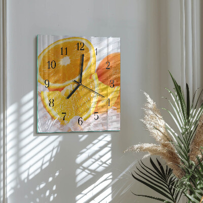 Square kitchen clock Oranges