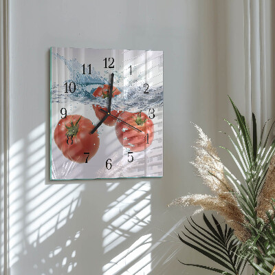 Square wall clock Tomatoes