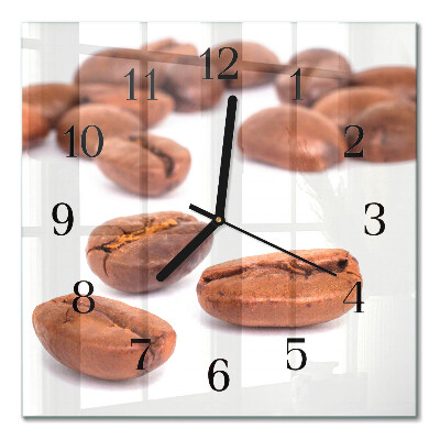 Square wall clock Coffee beans