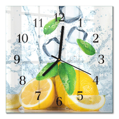 Square wall clock Citrus