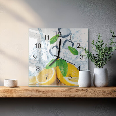 Square wall clock Citrus