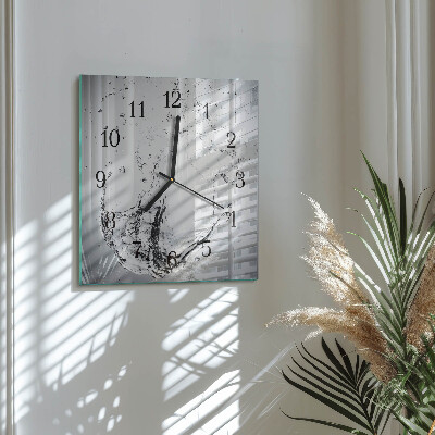 Square kitchen clock Water