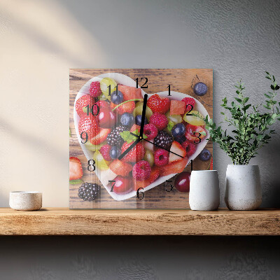 Square kitchen clock Fruit