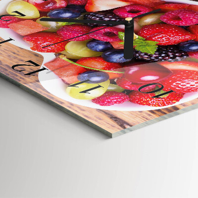 Square kitchen clock Fruit