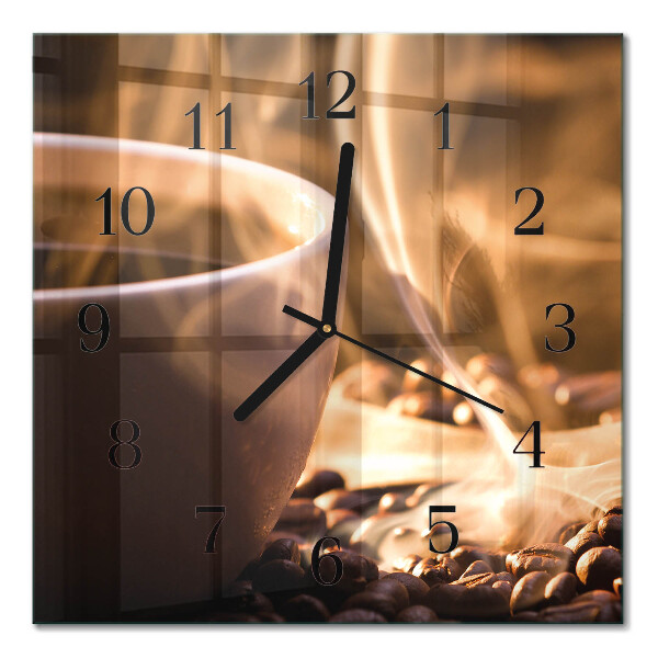 Square wall clock Coffee