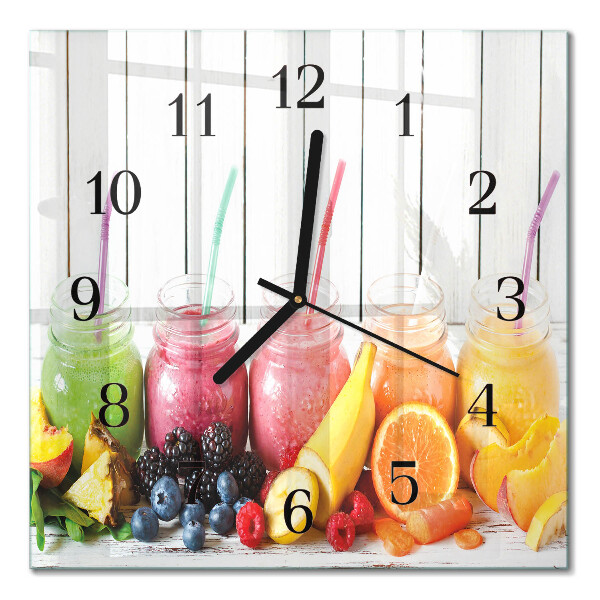 Glass wall clock square Cocktail
